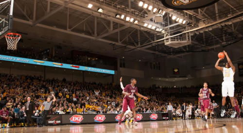 Melvin Johnson (far right) led VCU with 20 points Saturday in a win over Saint Joseph's.